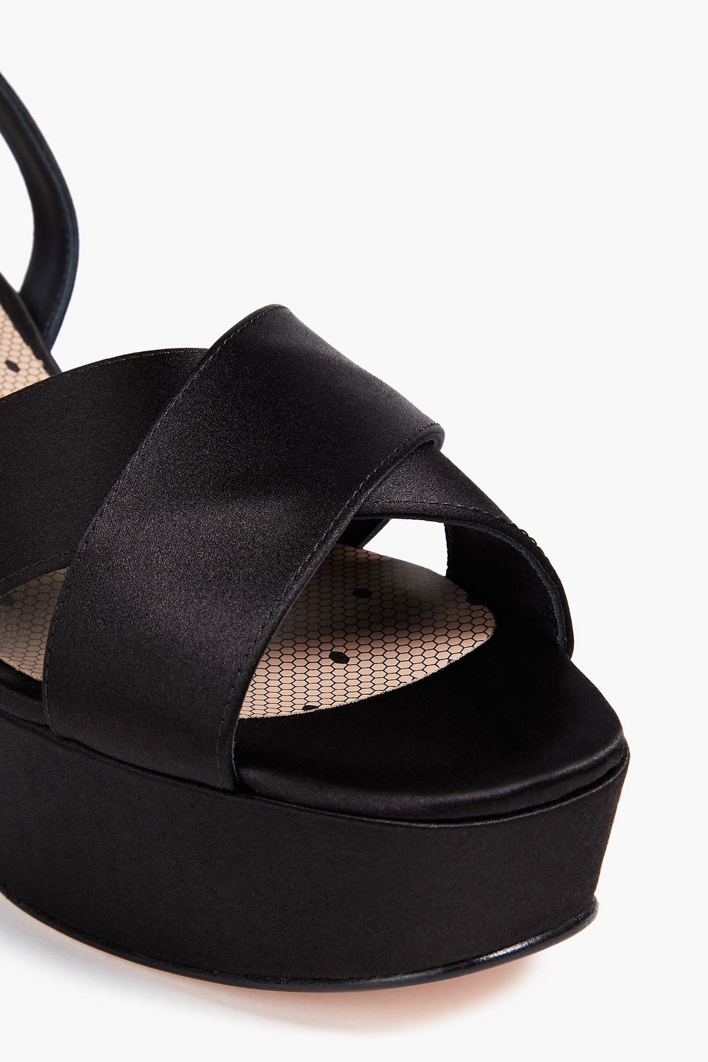 RED(V) Satin platform sandals