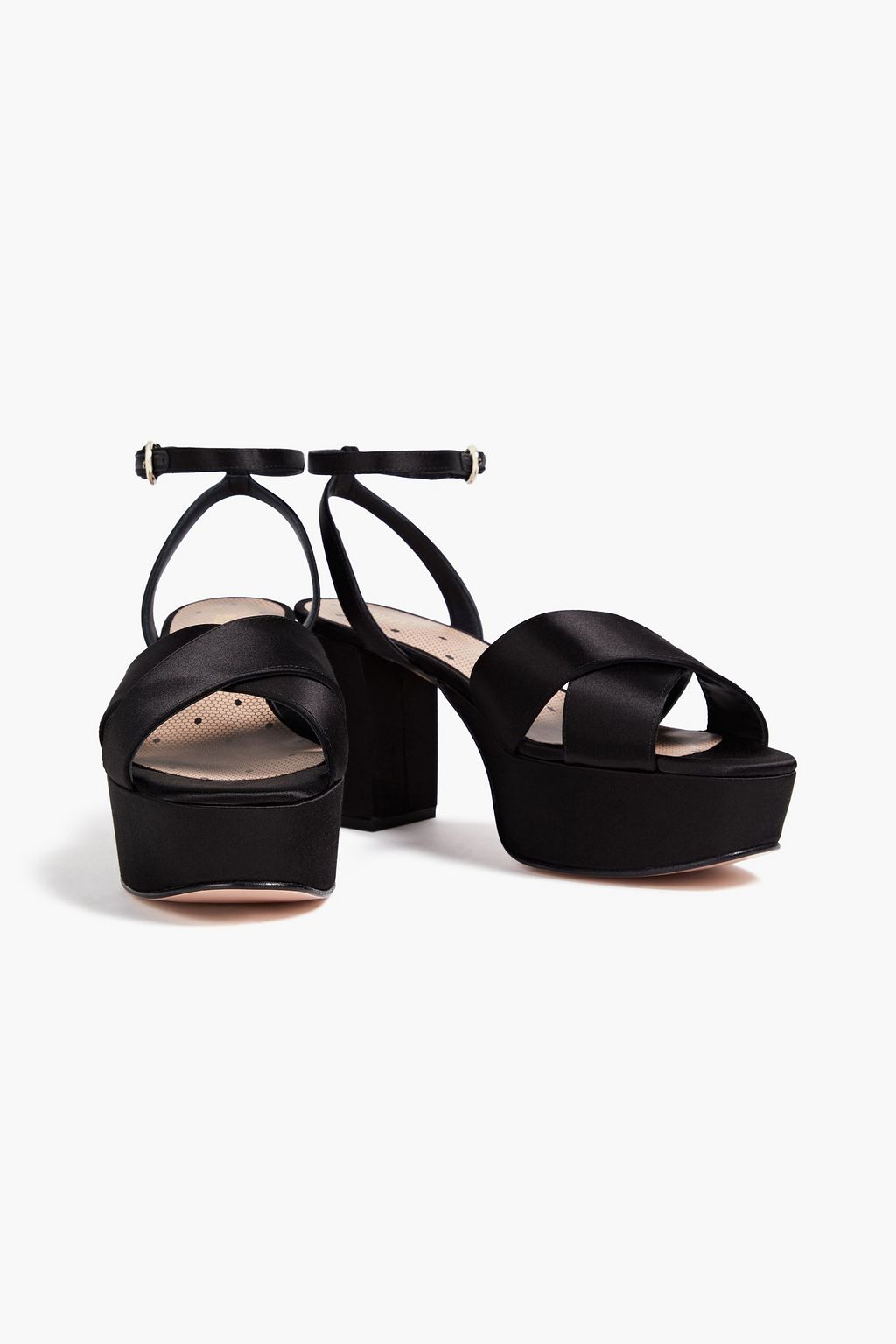 RED(V) Satin platform sandals