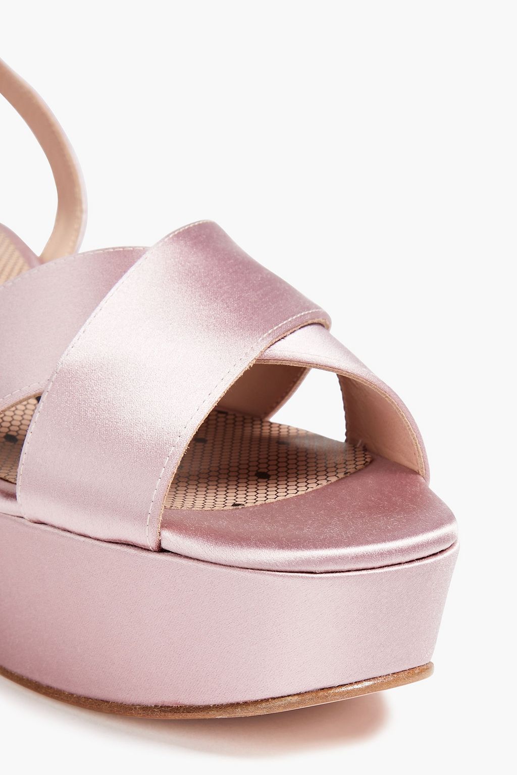 RED(V) Satin platform sandals
