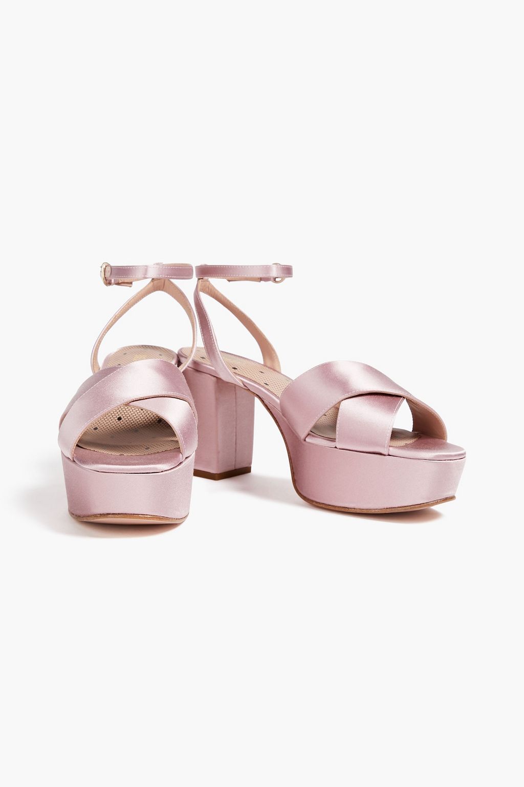 RED(V) Satin platform sandals