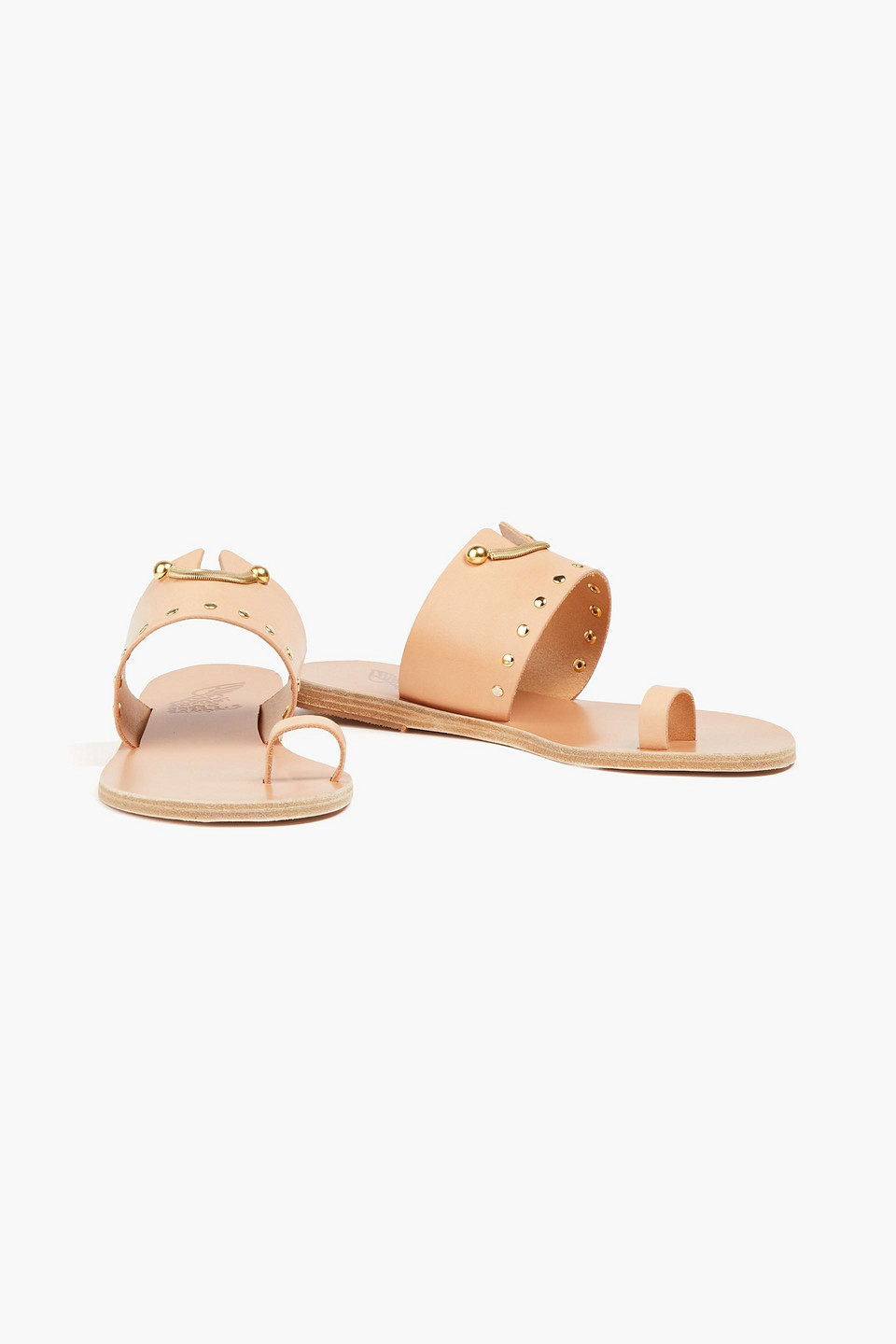 Ancient Greek Sandals Siriti Sotiria Embellished Leather Slides