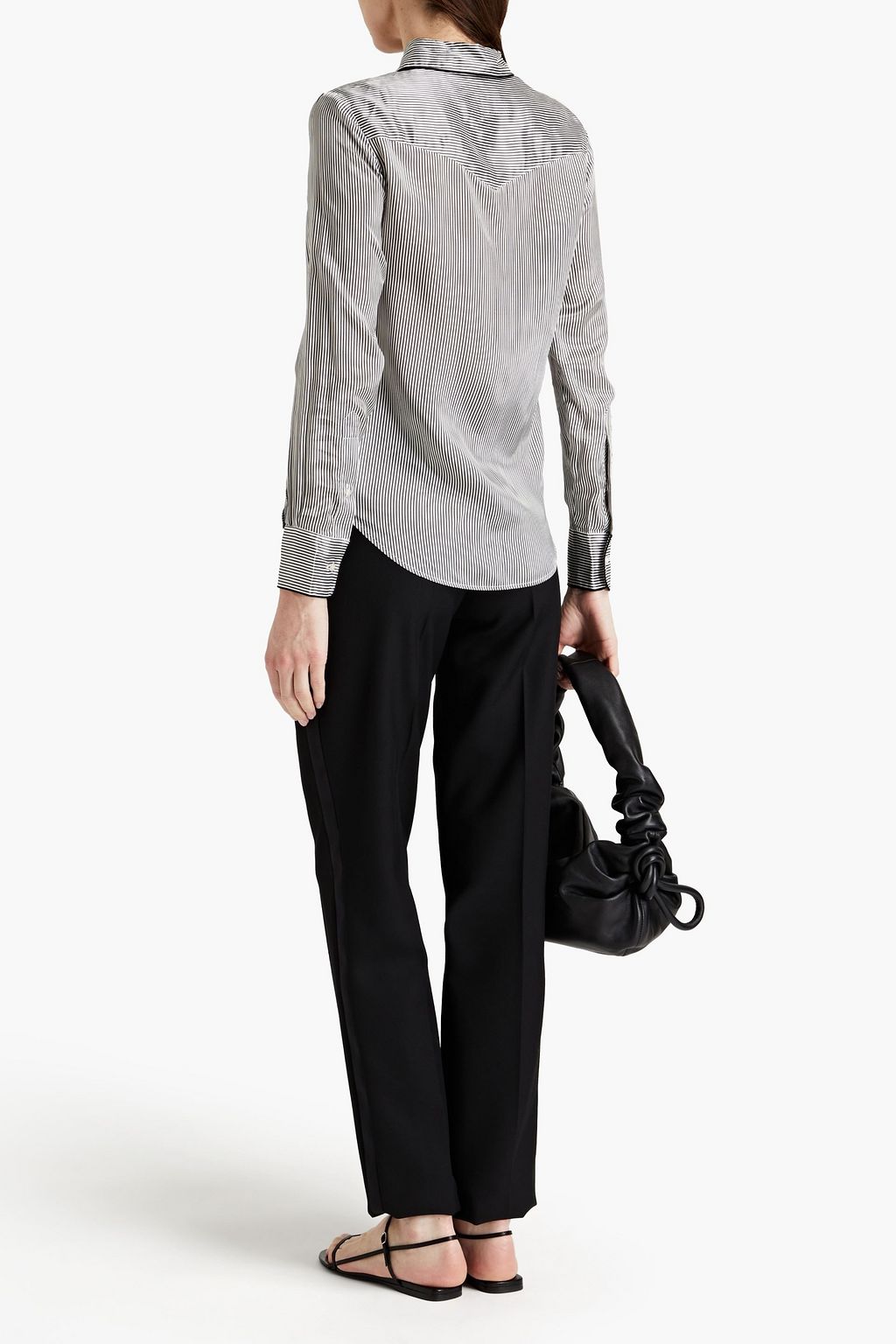 OFFICINE GÉNÉRALE Striped satin shirt