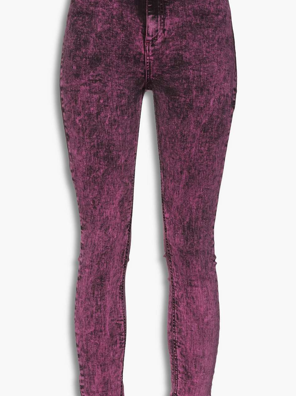 acid-wash high-rise skinny jeans