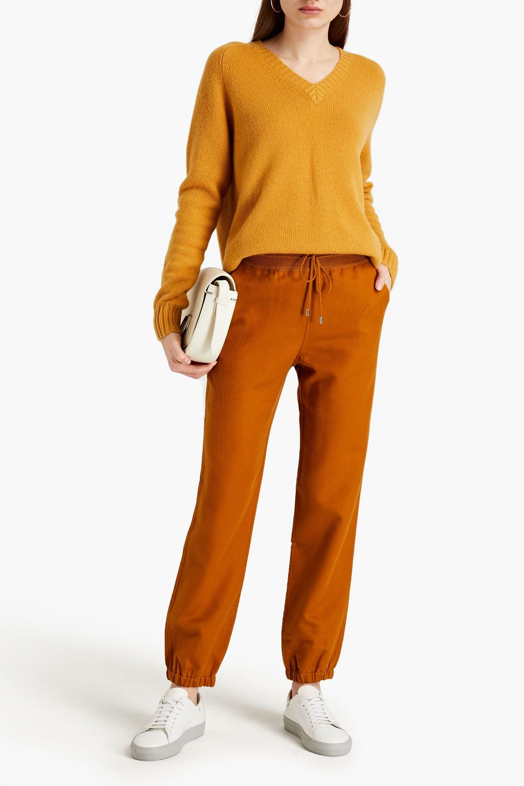 LORO PIANA Cashmere and silk-blend track pants