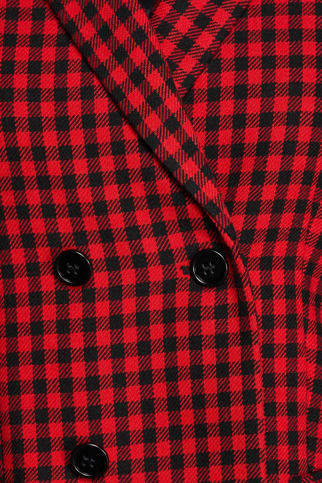 REDVALENTINO Double-breasted gingham tweed blazer