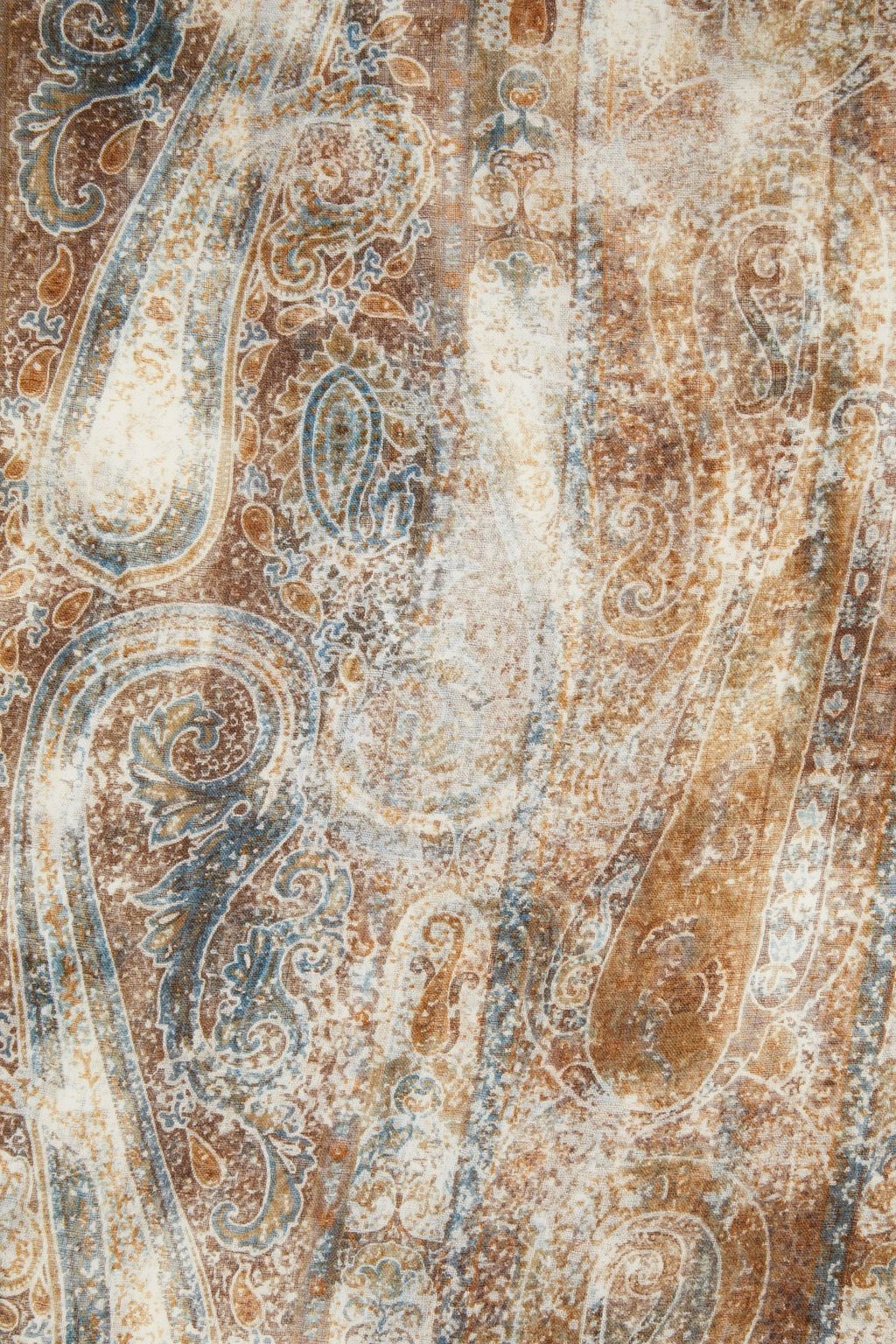 LORO PIANA Frayed paisley-print cashmere scarf