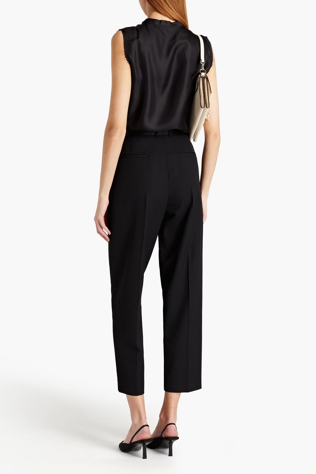 OFFICINE GÉNÉRALE Giulia frayed silk-satin top
