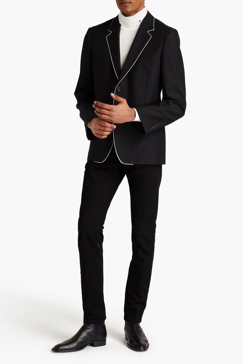 MCQUEEN Slim-fit wool and mohair-blend blazer