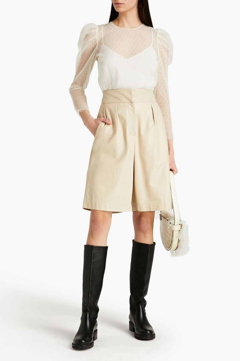 REDVALENTINO Cutout point d'esprit top