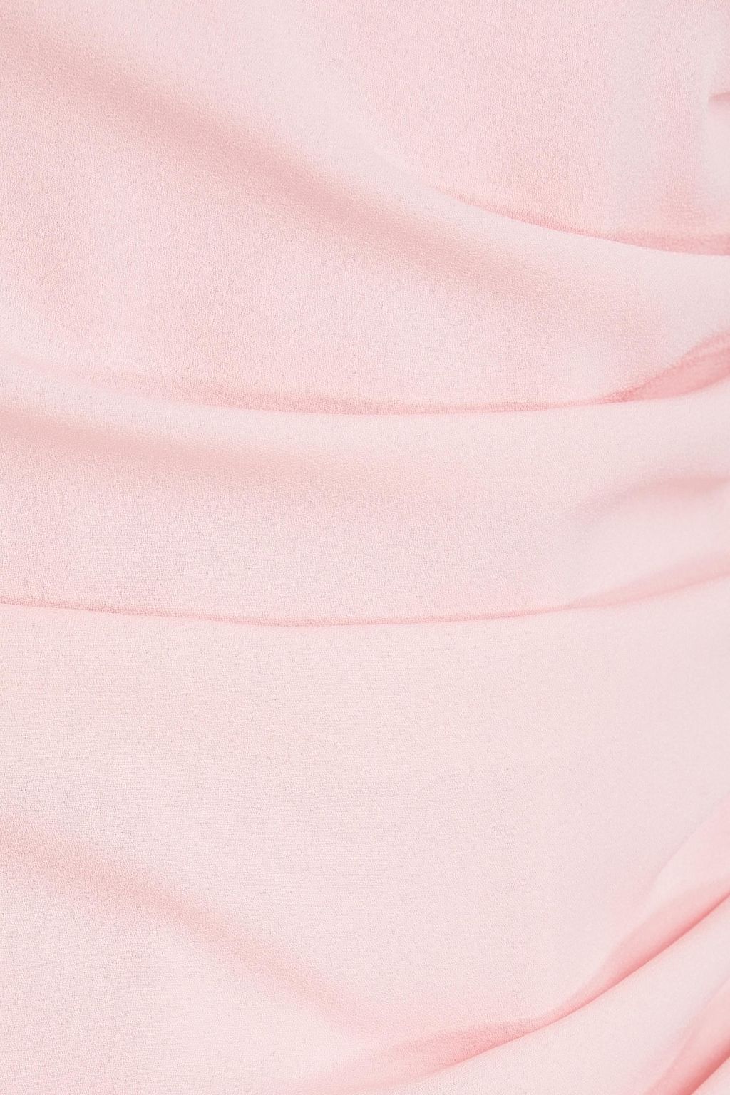 REDVALENTINO Point d'esprit-paneled ruffled crepe de chine mini dress