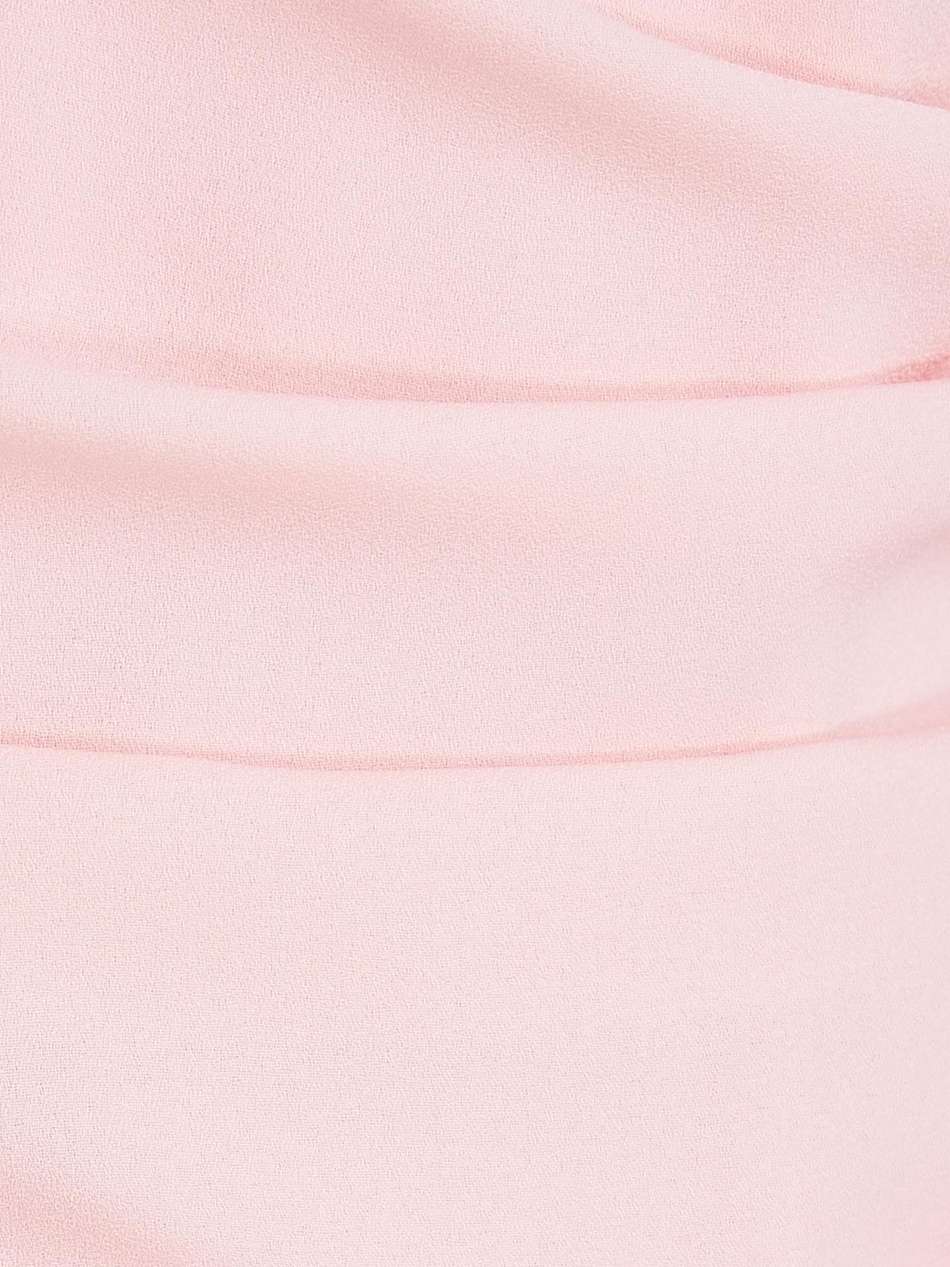 point d'esprit-paneled ruffled crepe de chine mini dress