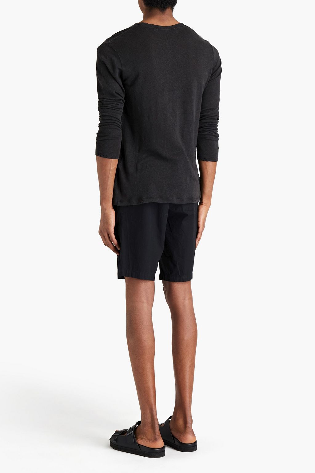 IRO Daryl distressed mélange slub linen T-shirt