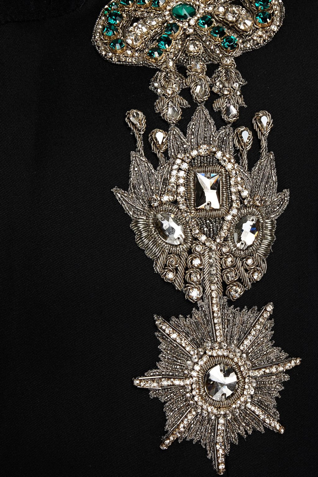 ALEXANDER MCQUEEN Slim-fit embellished wool-twill blazer