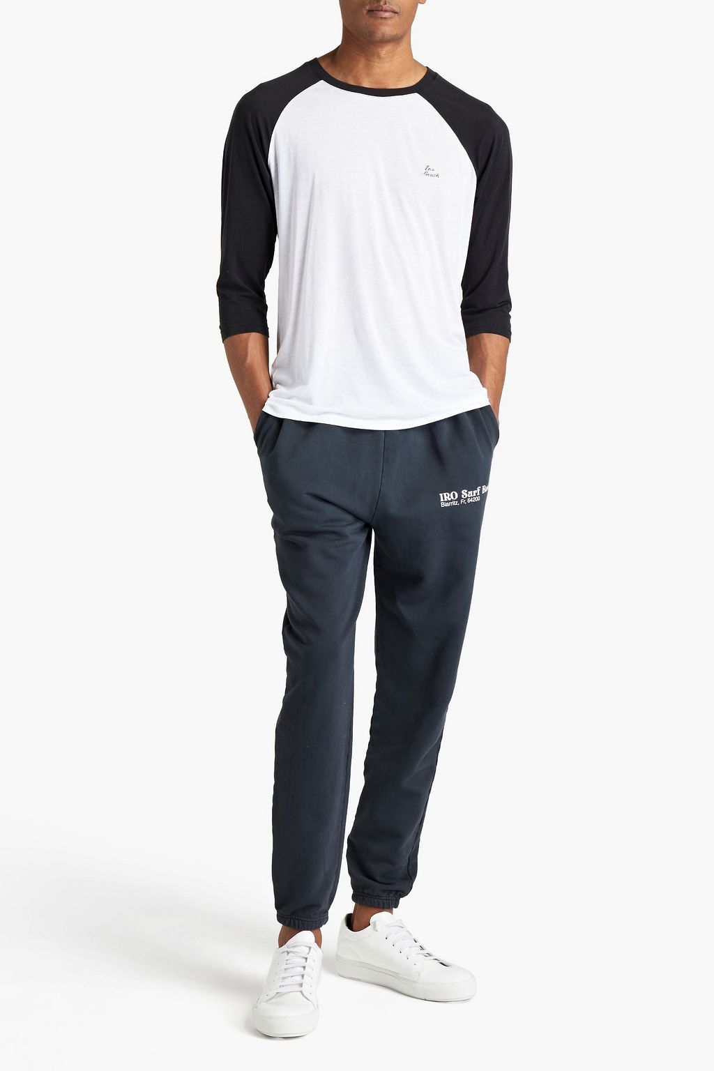 IRO Baris tapered printed French cotton-terry sweatpants