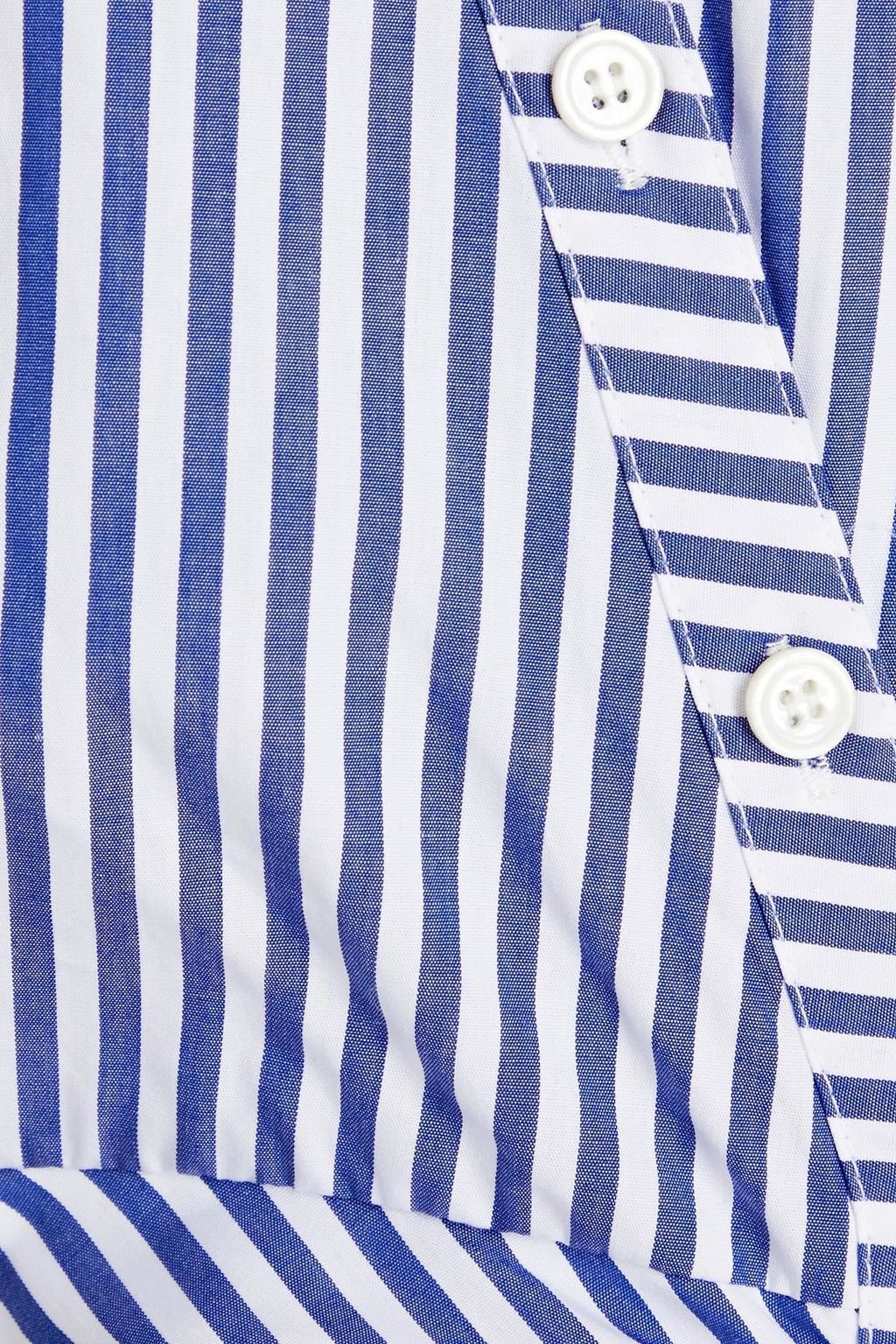 VERONICA BEARD Ruched striped cotton shirt dress