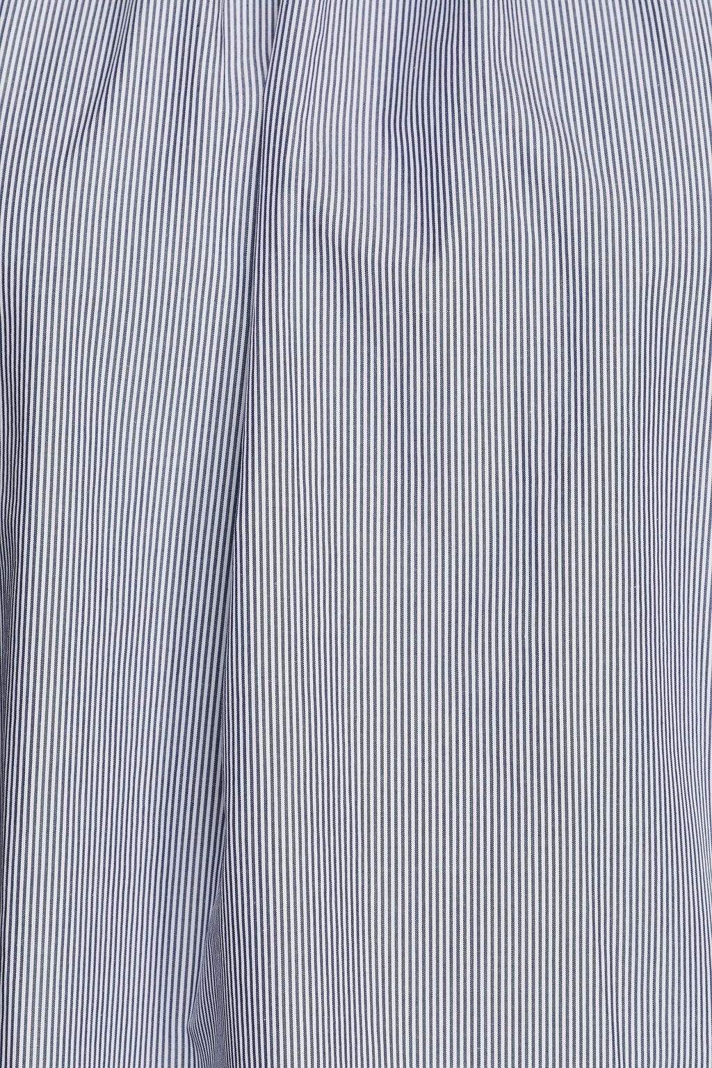 OFFICINE GÉNÉRALE Sofia gathered striped cotton-poplin blouse