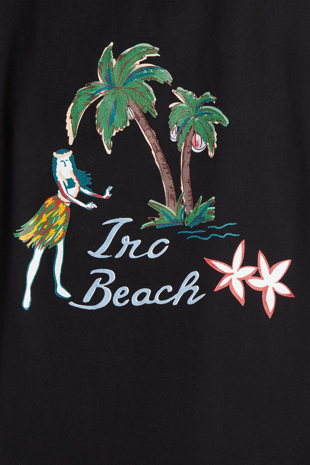 IRO Raymon embroidered printed cotton-jersey T-shirt