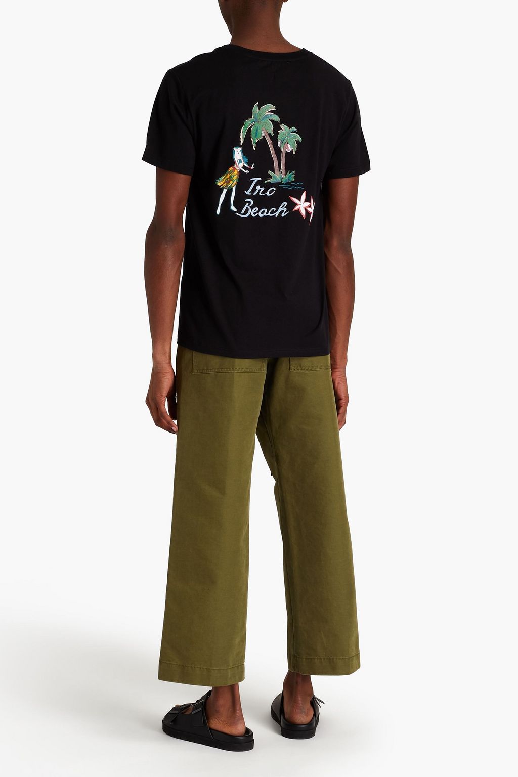 IRO Raymon embroidered printed cotton-jersey T-shirt