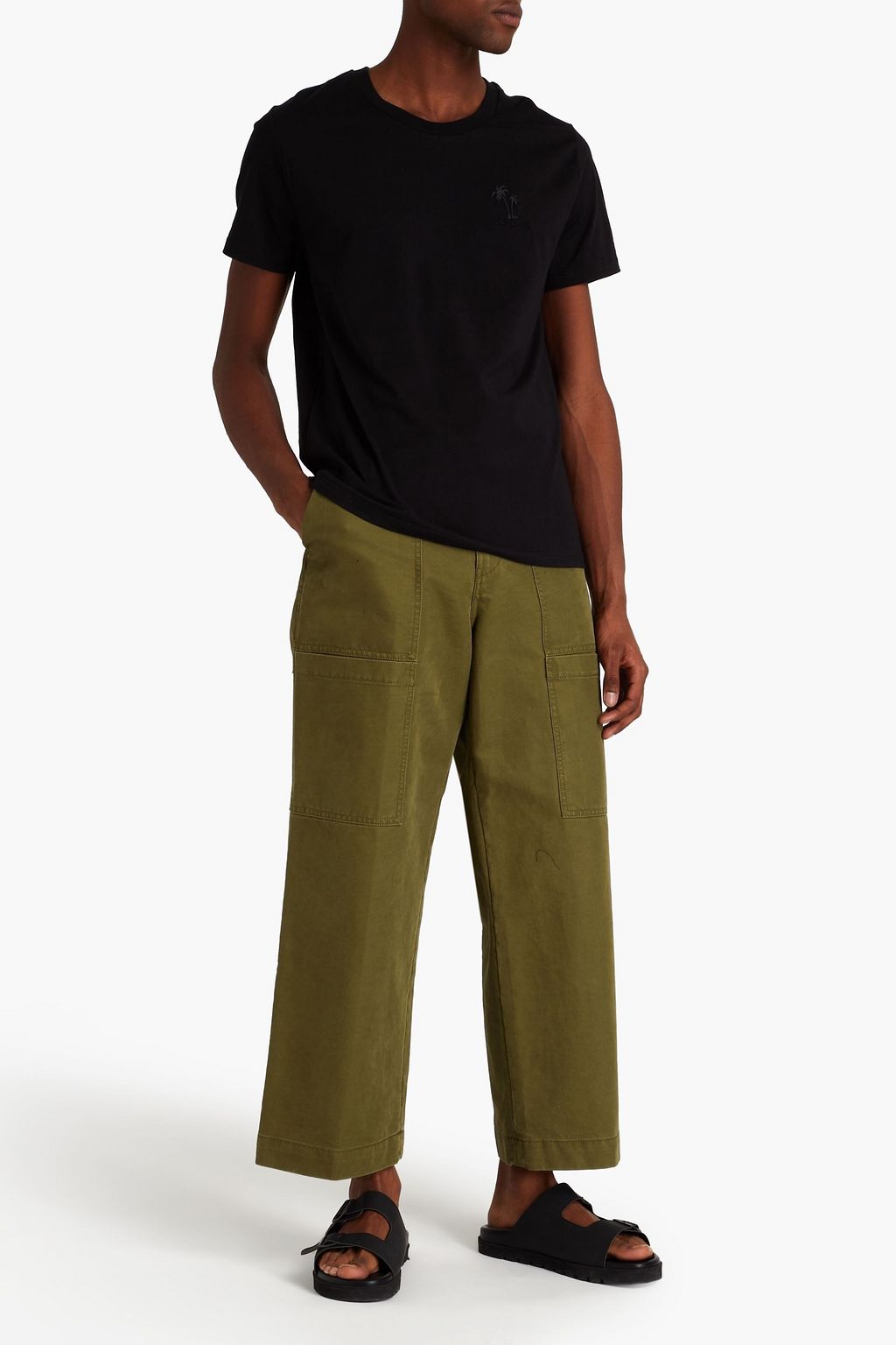 IRO Raymon embroidered printed cotton-jersey T-shirt