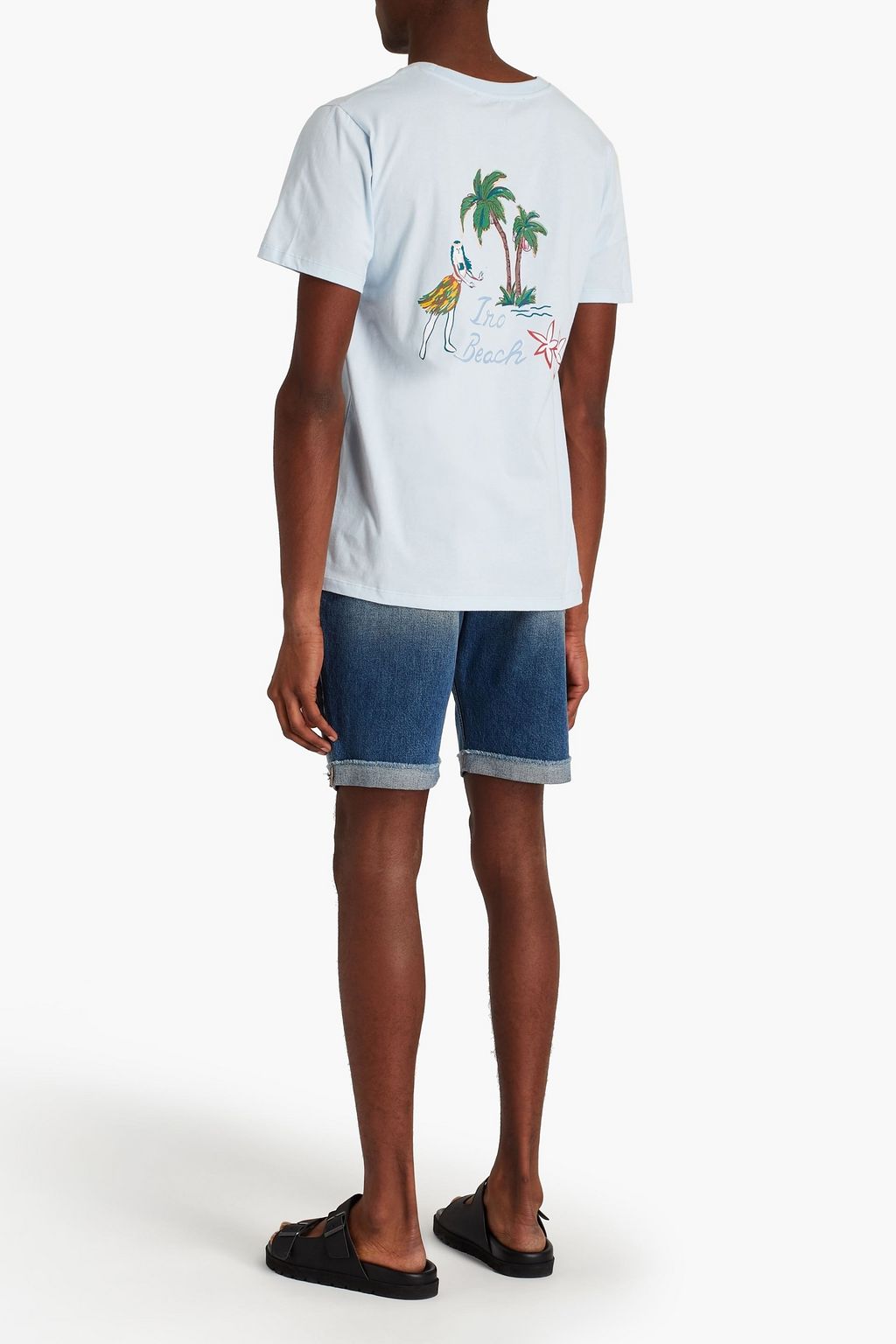 IRO Raymon embroidered printed cotton-jersey T-shirt