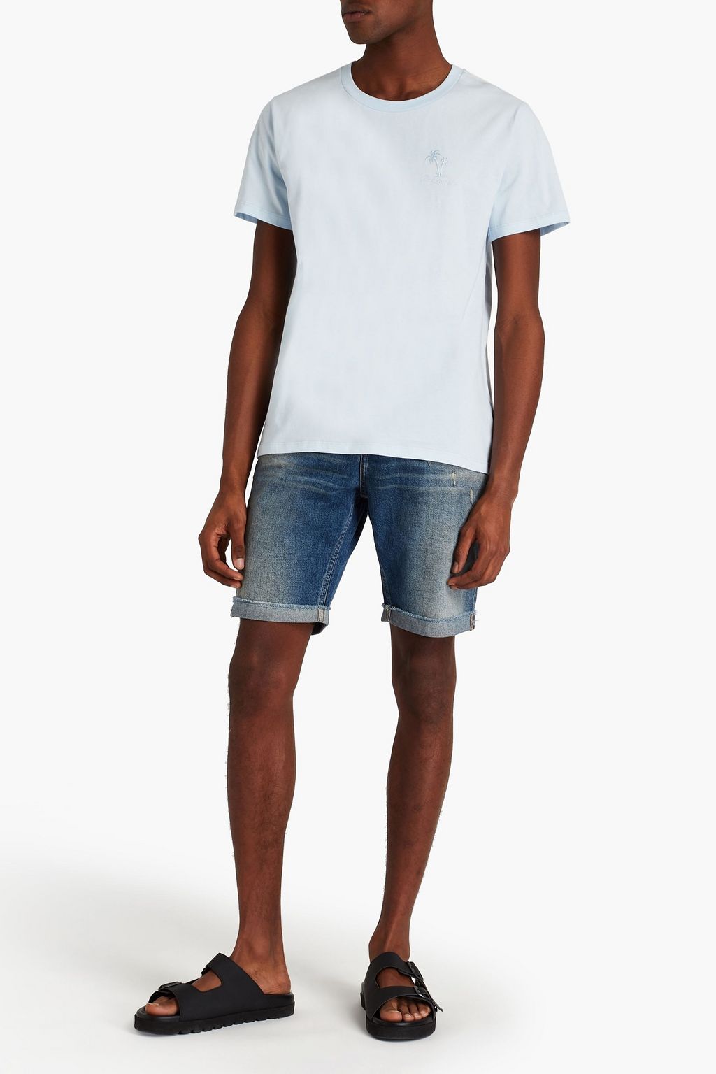 IRO Raymon embroidered printed cotton-jersey T-shirt