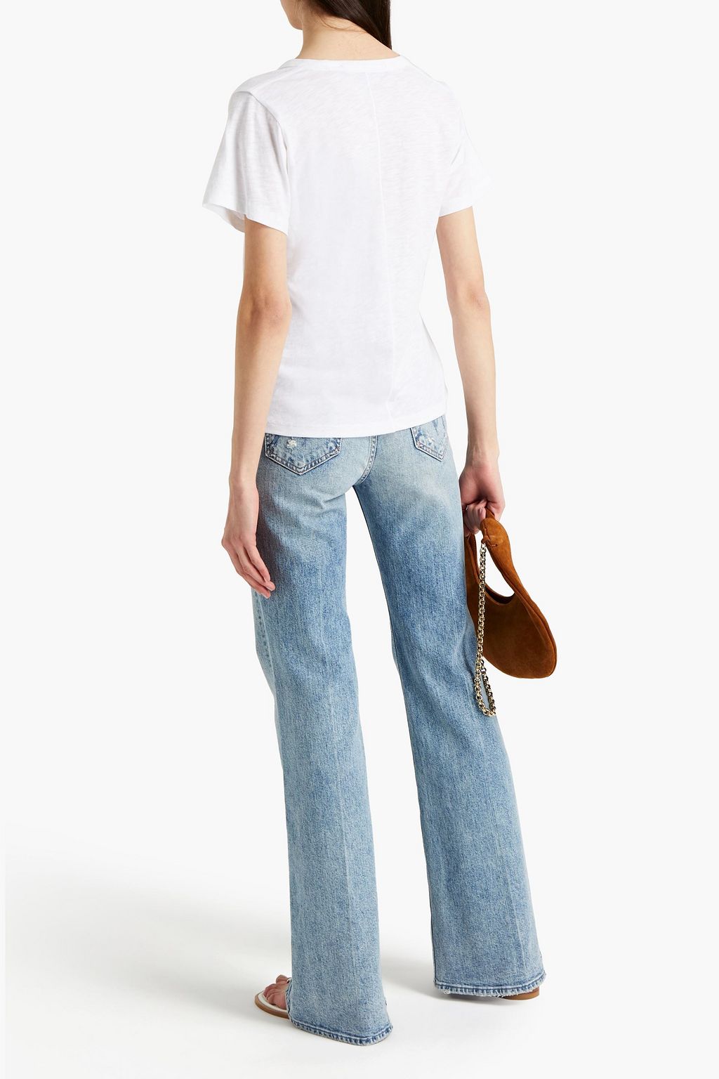 VERONICA BEARD Casey slub Pima cotton-jersey T-shirt