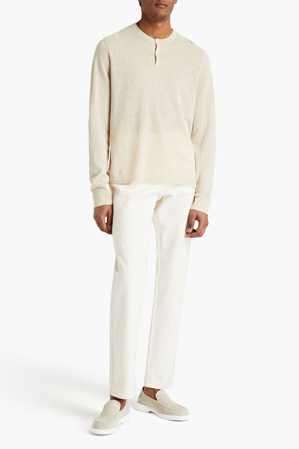 JAMES PERSE Henley knitted sweater
