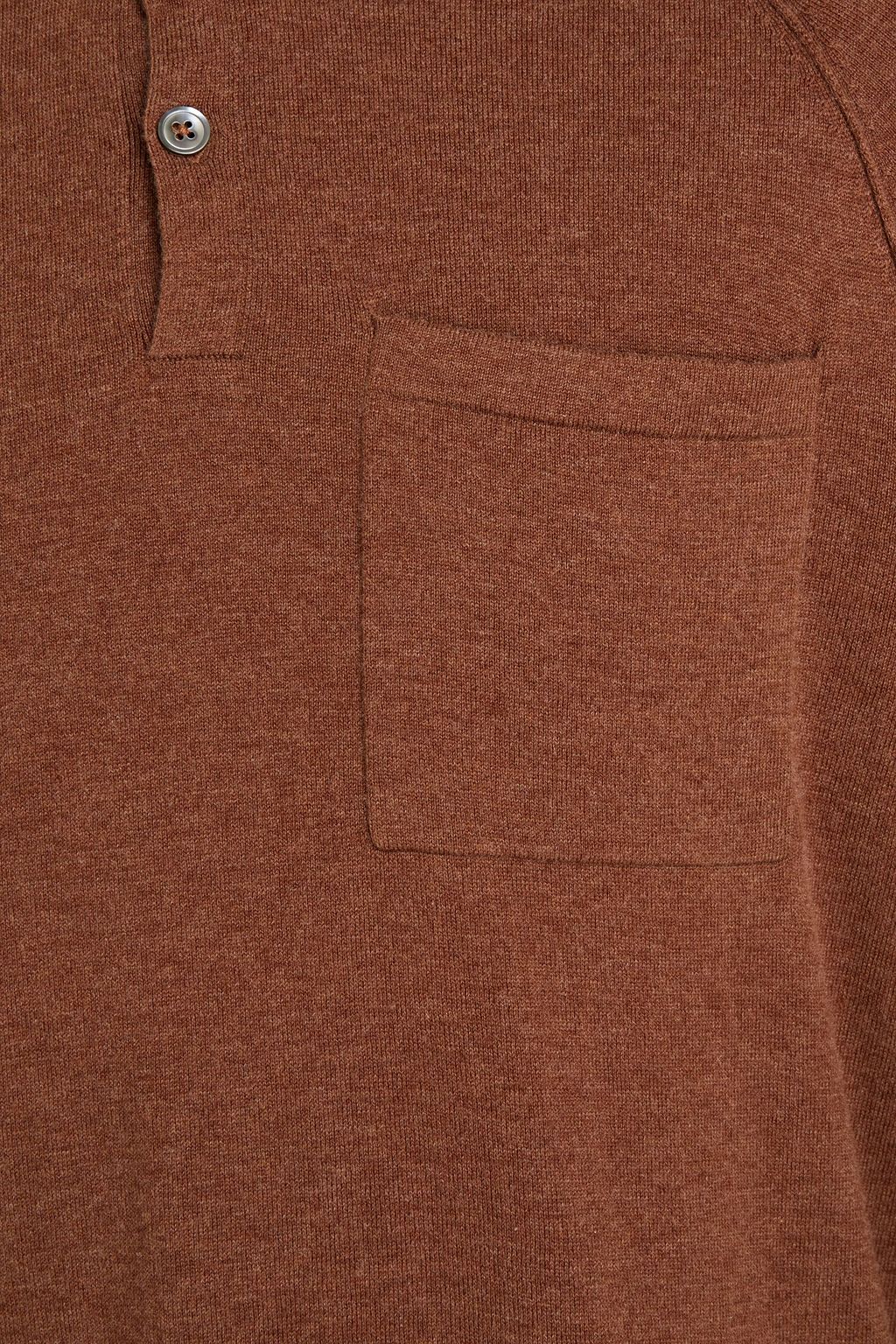 JAMES PERSE Cotton and cashmere-blend Henley sweater