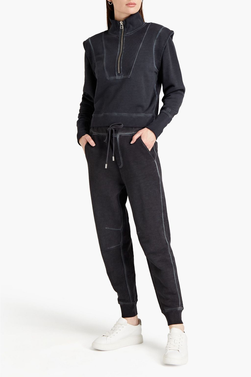 VERONICA BEARD Dylan French Pima cotton-terry sweatshirt