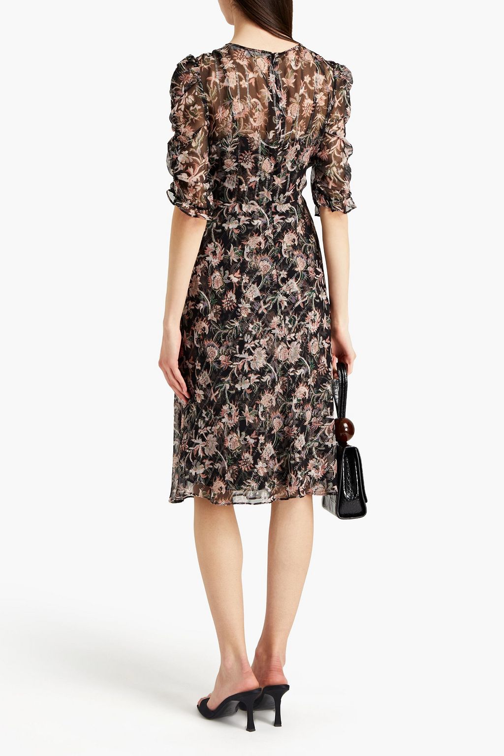 VERONICA BEARD Mitjana floral-print silk-blend crepe dress
