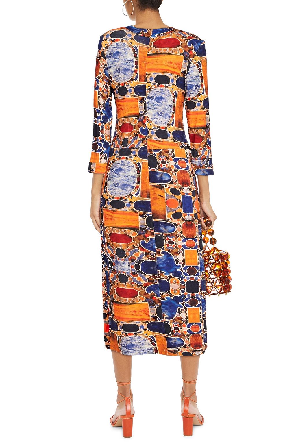 RHODE Lily printed jersey midi dress