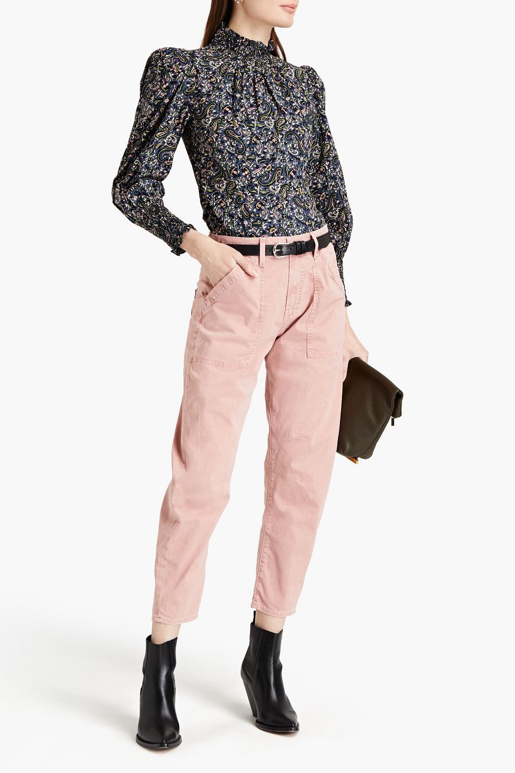 VERONICA BEARD Charlie cotton-blend tapered pants