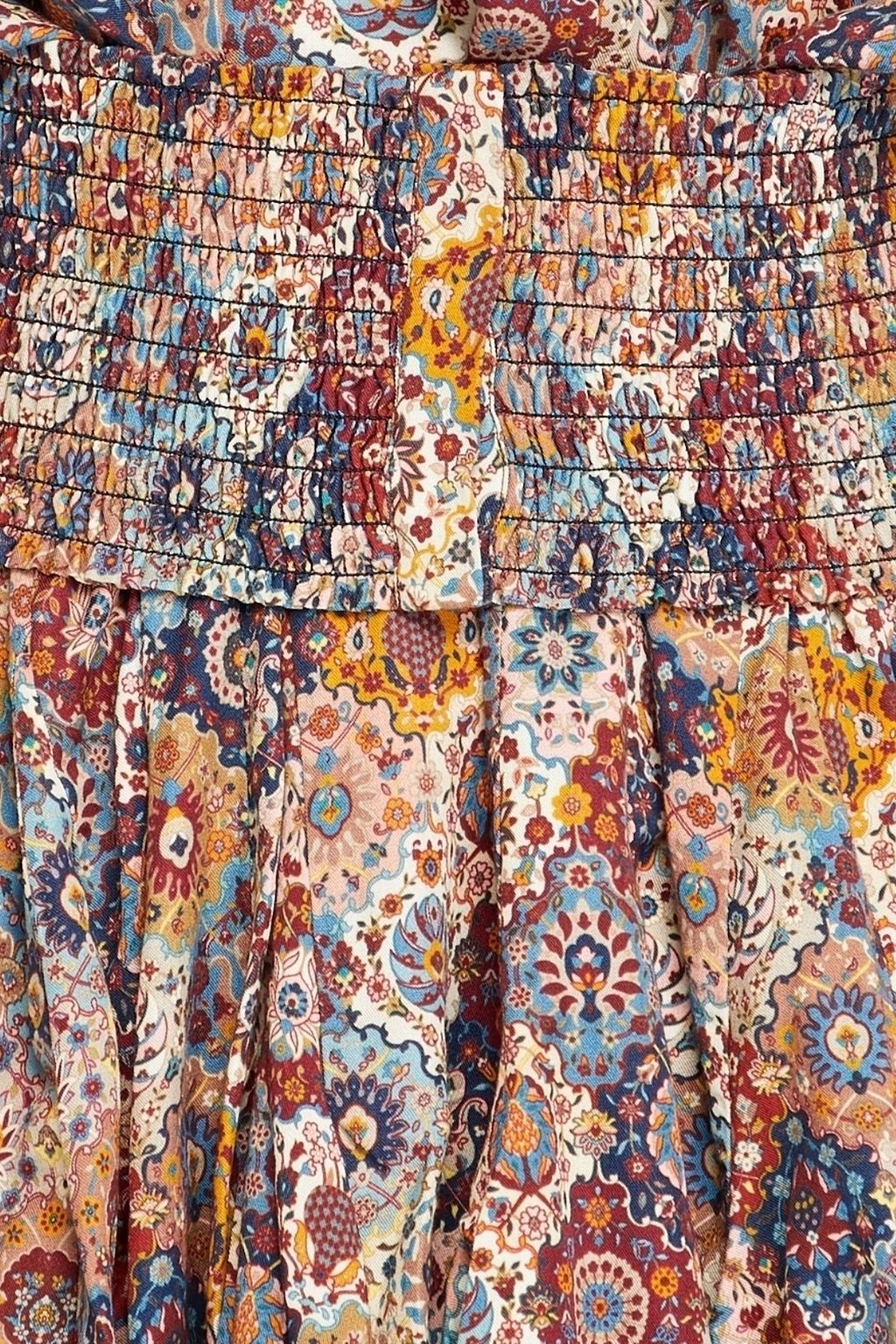 RHODE Olivia belted printed Tencel-twill mini dress