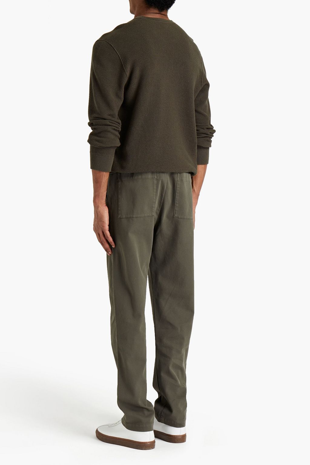 JAMES PERSE Cotton and cashmere-blend sweater