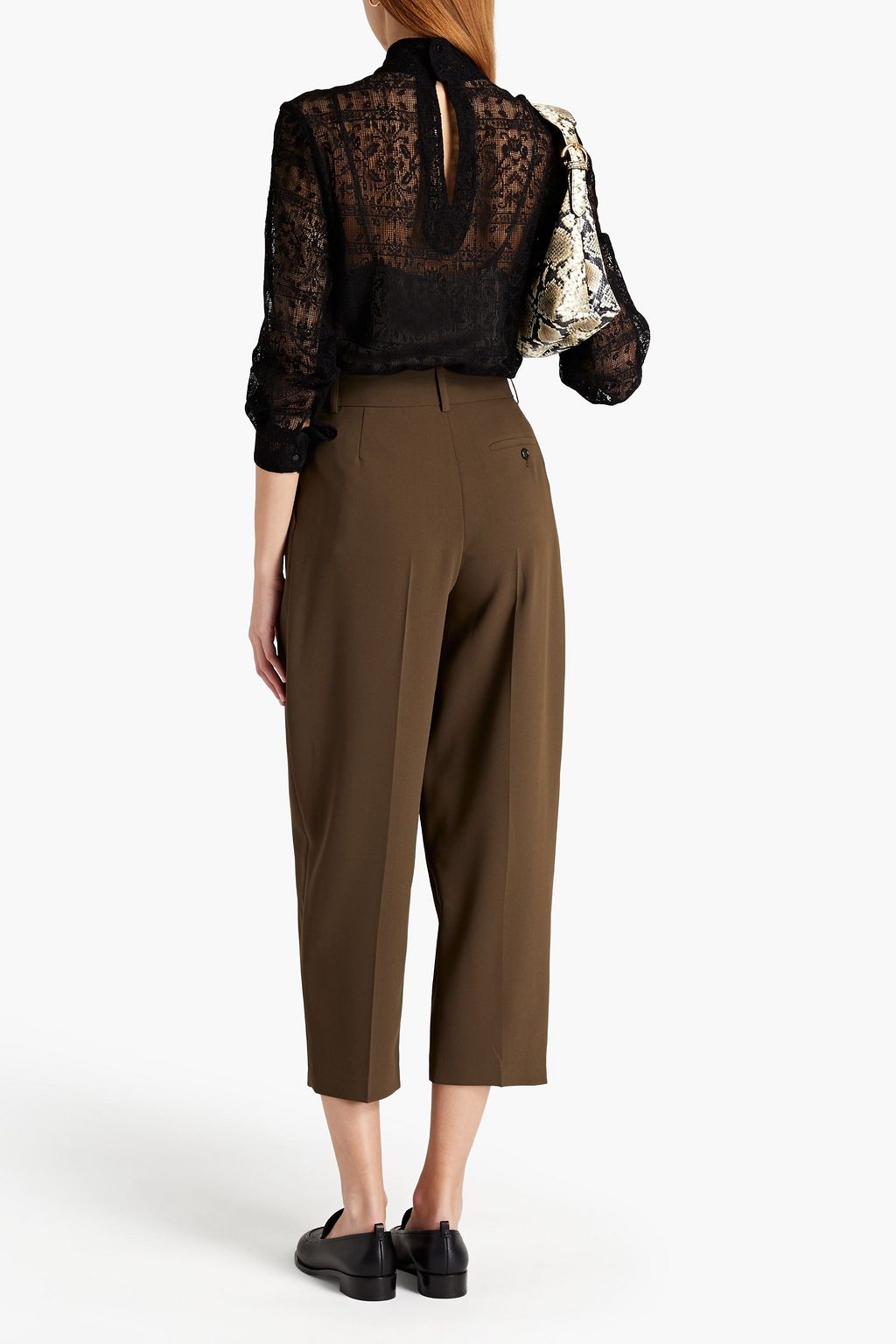 OFFICINE GÉNÉRALE Gabrielle gathered cotton-blend lace blouse