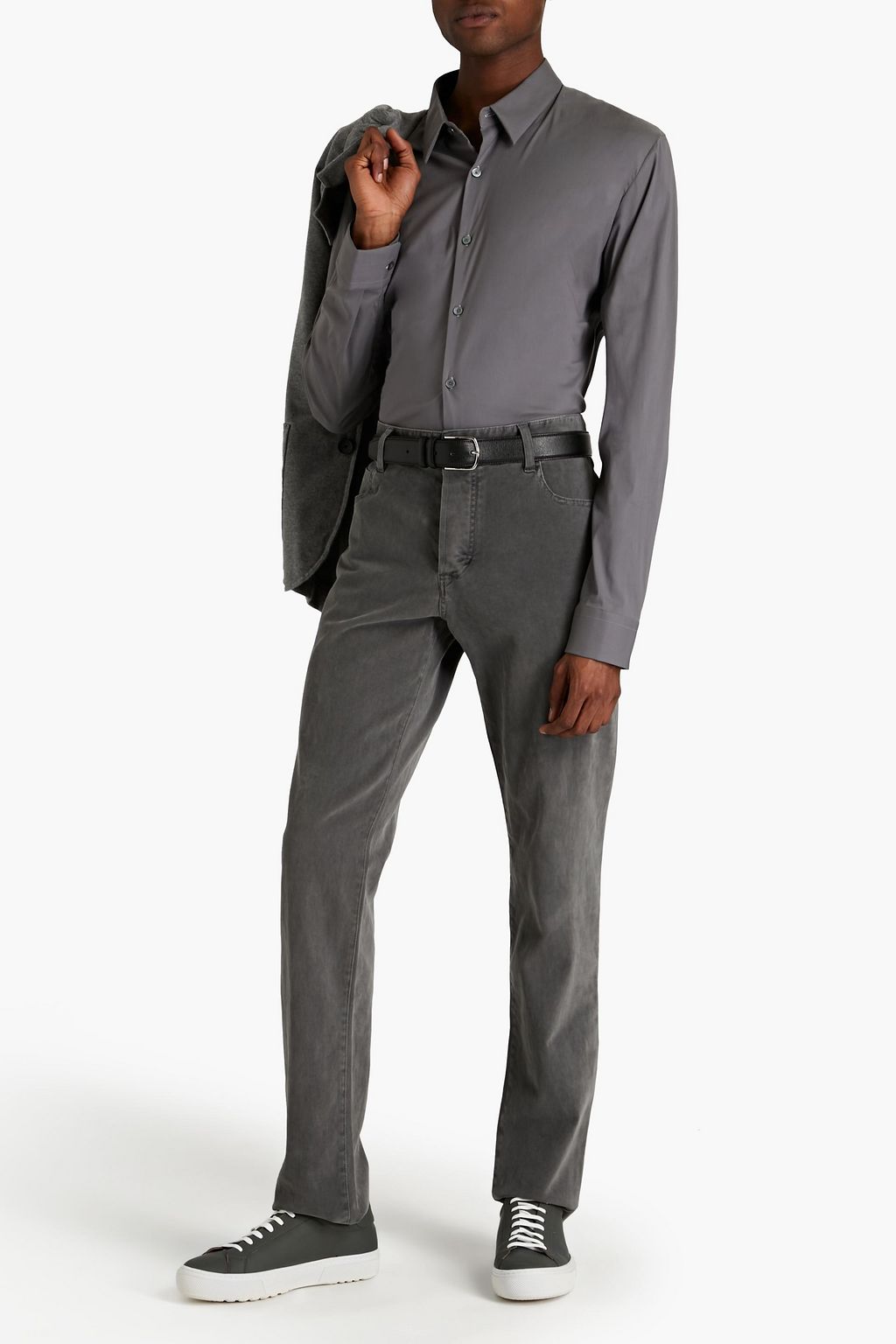 JAMES PERSE Cotton-blend poplin shirt