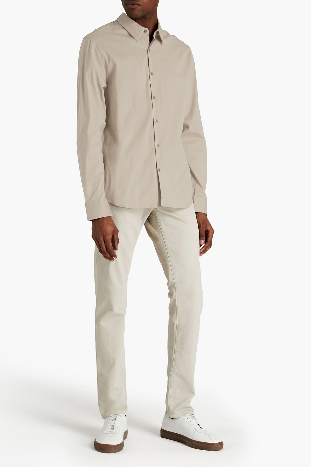 JAMES PERSE Cotton-blend poplin shirt