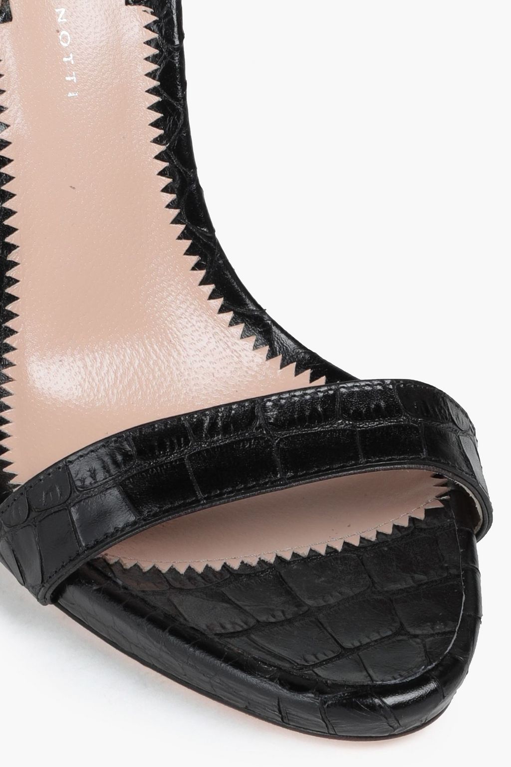GIUSEPPE ZANOTTI Coline croc-effect leather sandals