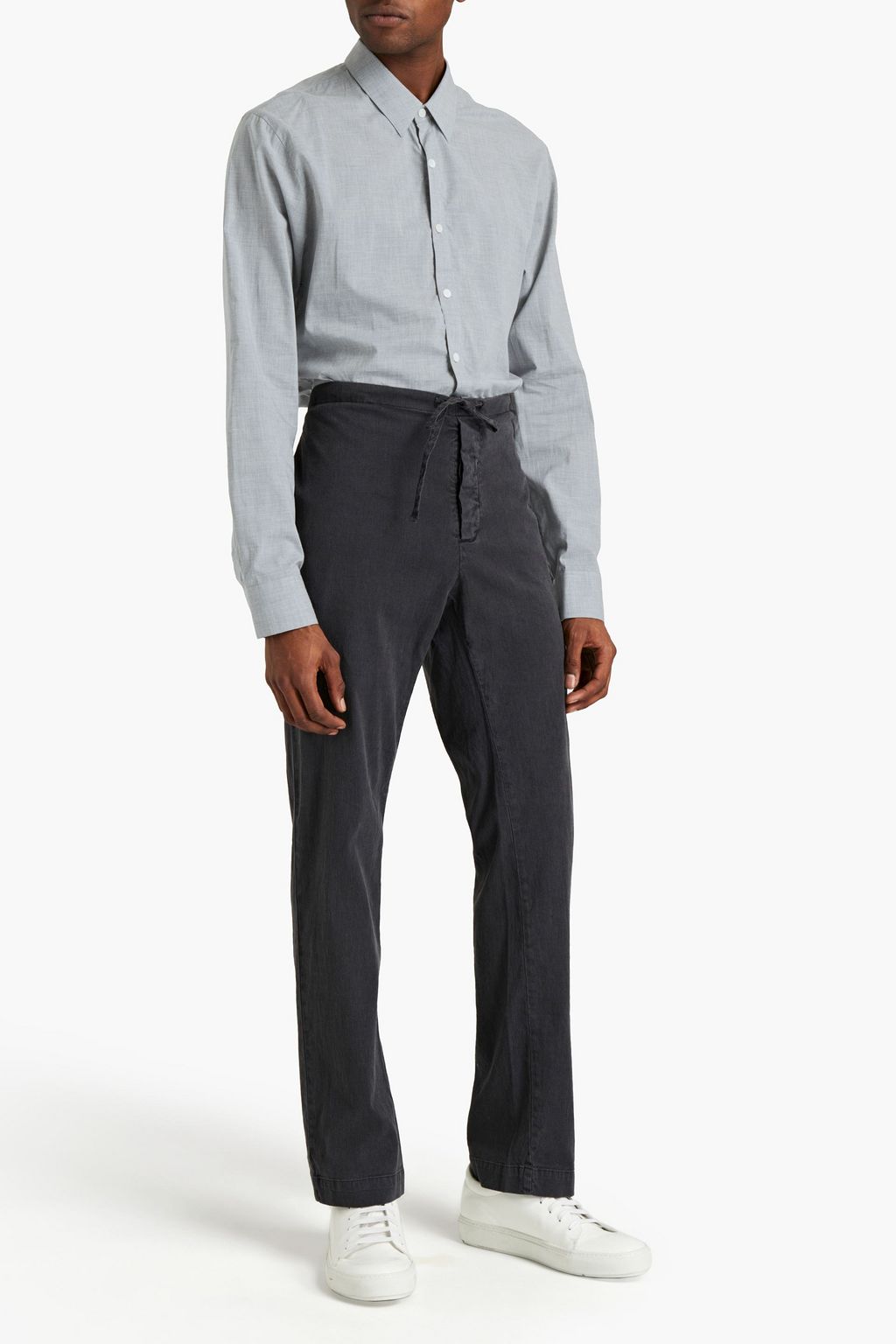 JAMES PERSE Cotton-chambray shirt