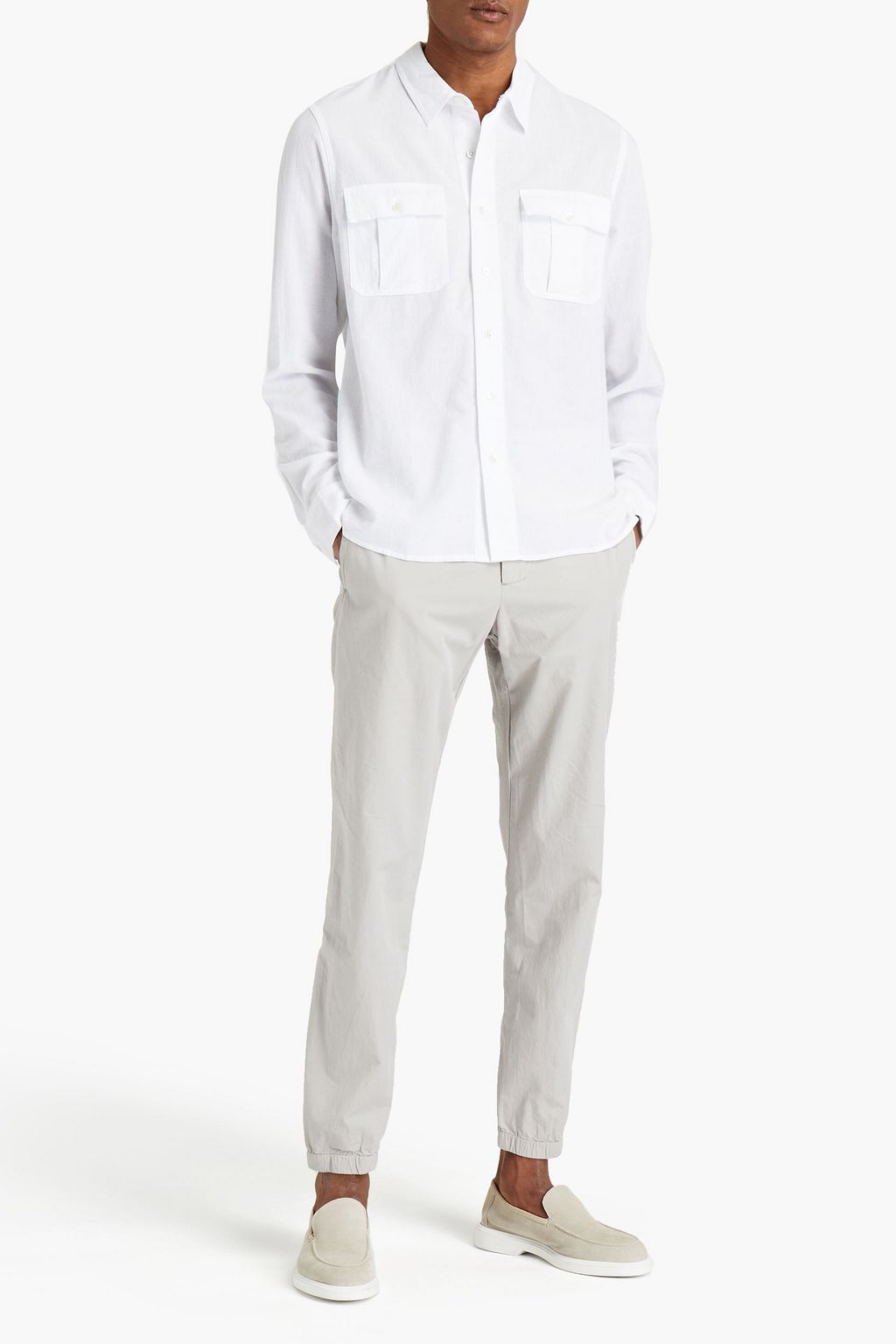 JAMES PERSE Crinkled cotton-gauze shirt