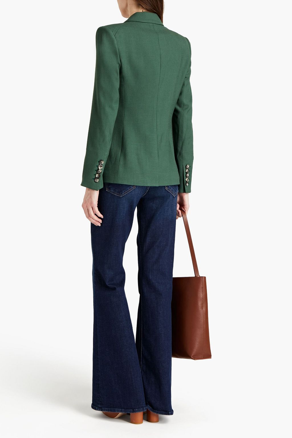 VERONICA BEARD Miller Dickey double-breasted woven blazer