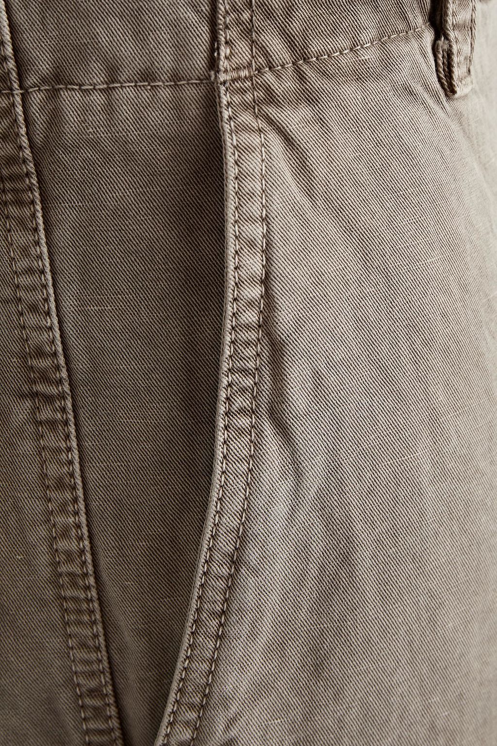JAMES PERSE Cotton and linen-blend twill chinos