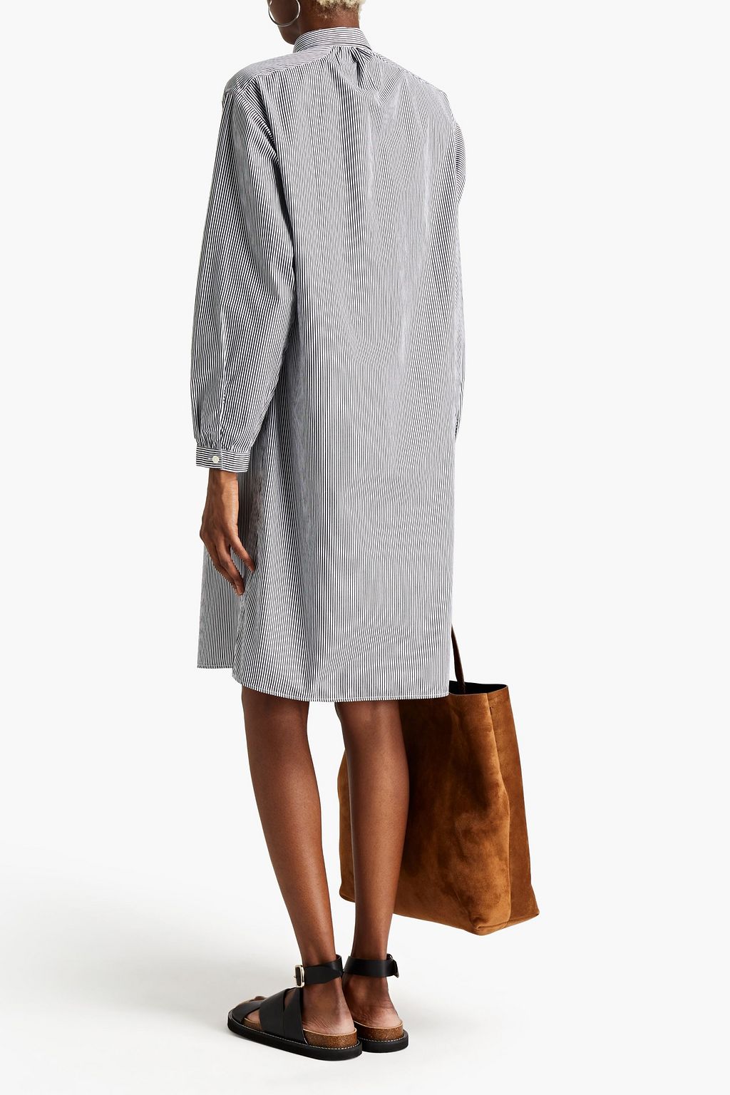 OFFICINE GÉNÉRALE Rosalie striped cotton-poplin shirt dress