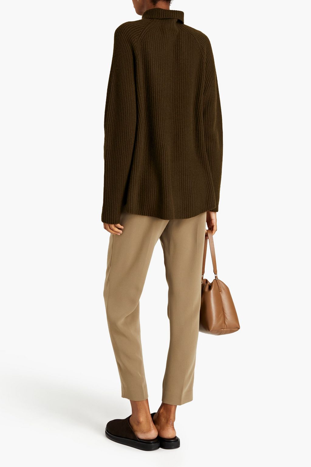 THEORY Ribbed cashmere turtleneck sweater