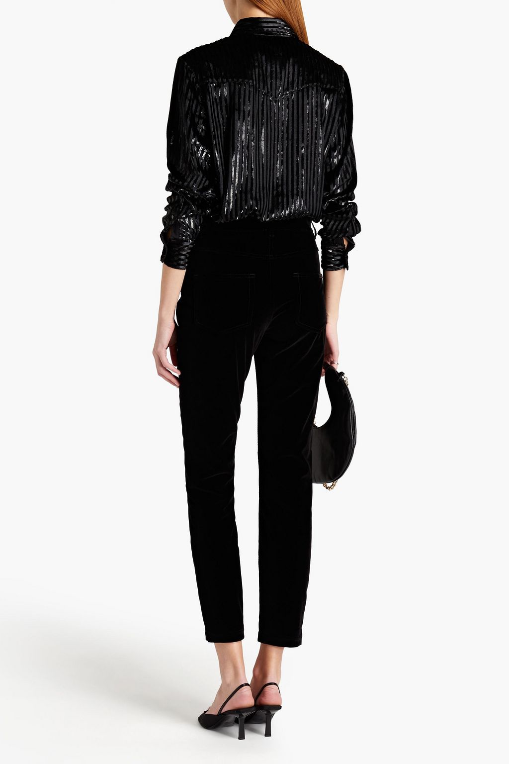 OFFICINE GÉNÉRALE Iris fil coupé velvet shirt