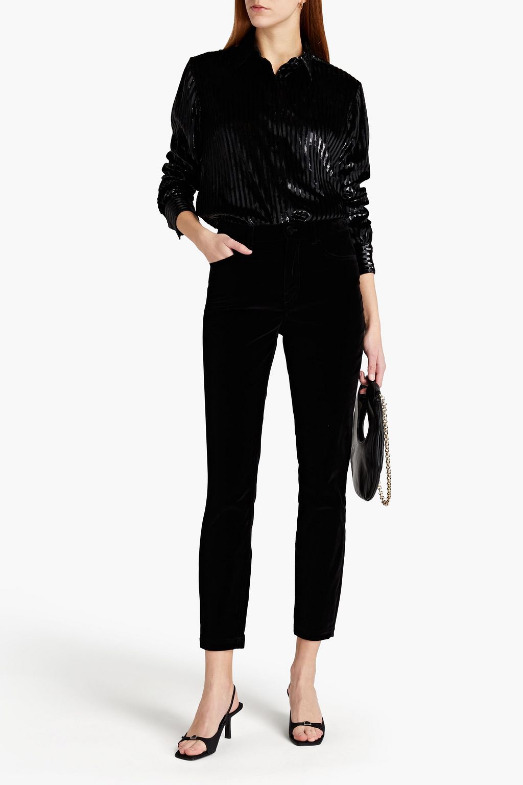 OFFICINE GÉNÉRALE Iris fil coupé velvet shirt