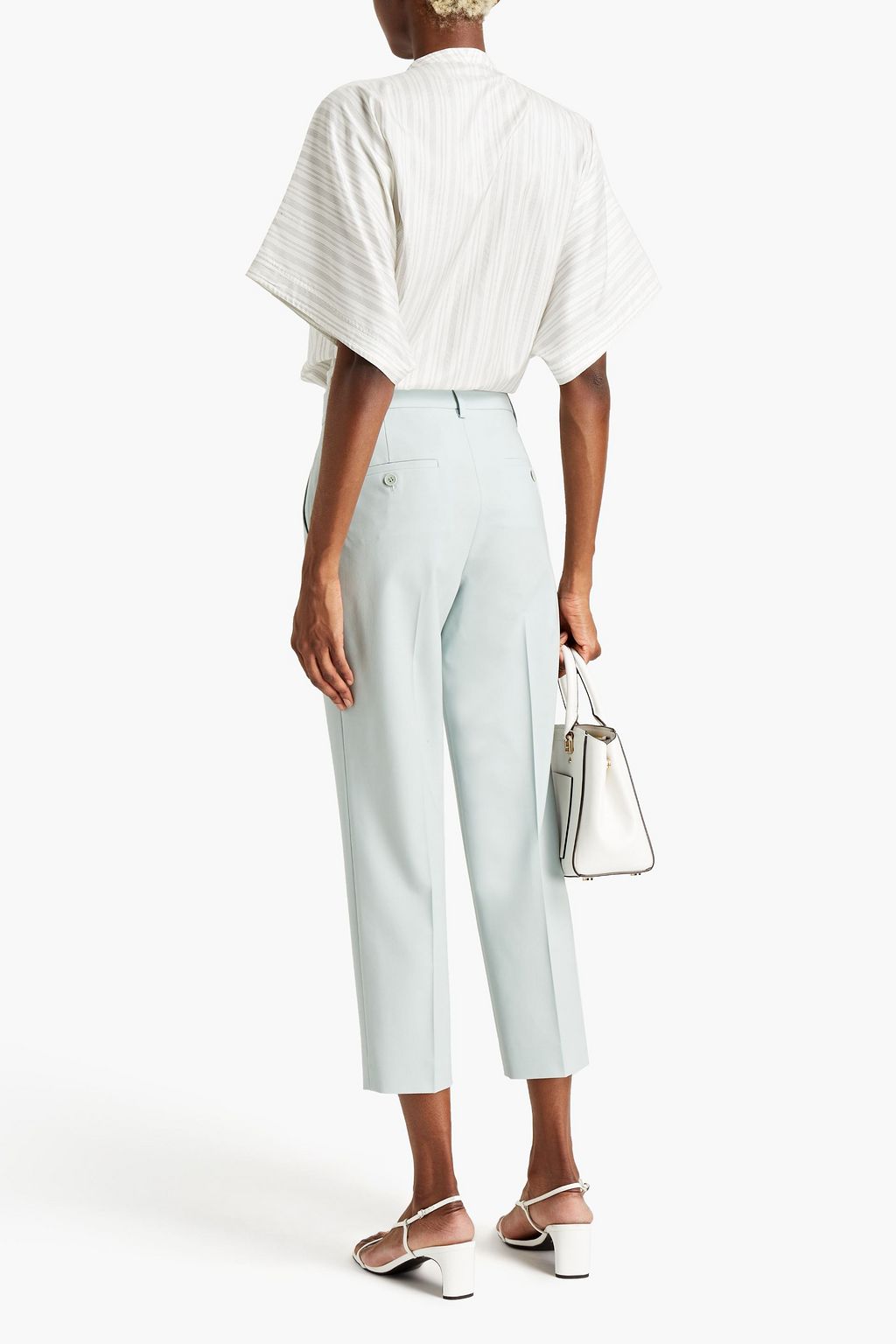 THEORY Treeca cropped stretch-wool slim-leg pants