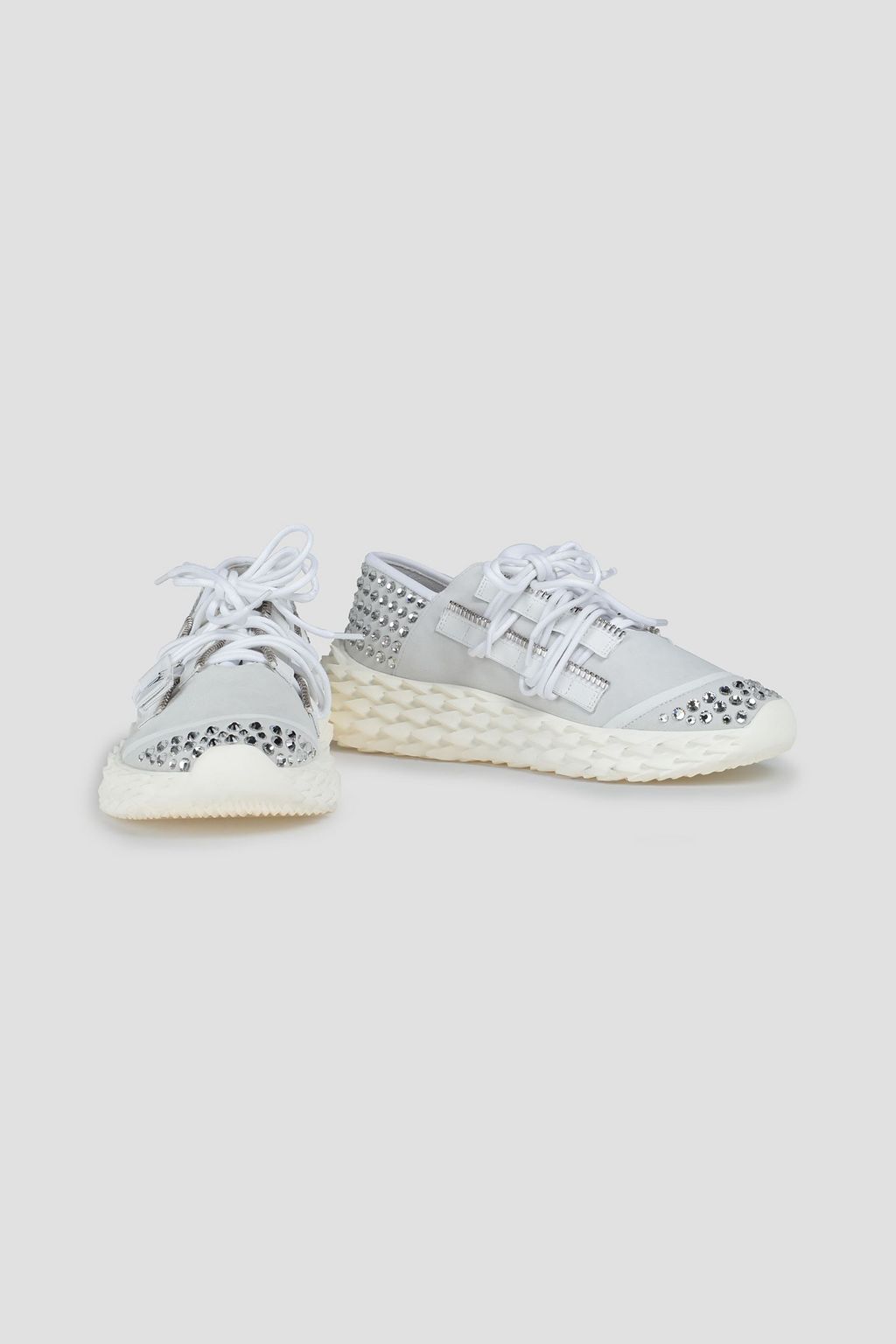 GIUSEPPE ZANOTTI Urchin crystal-embellished suede sneakers