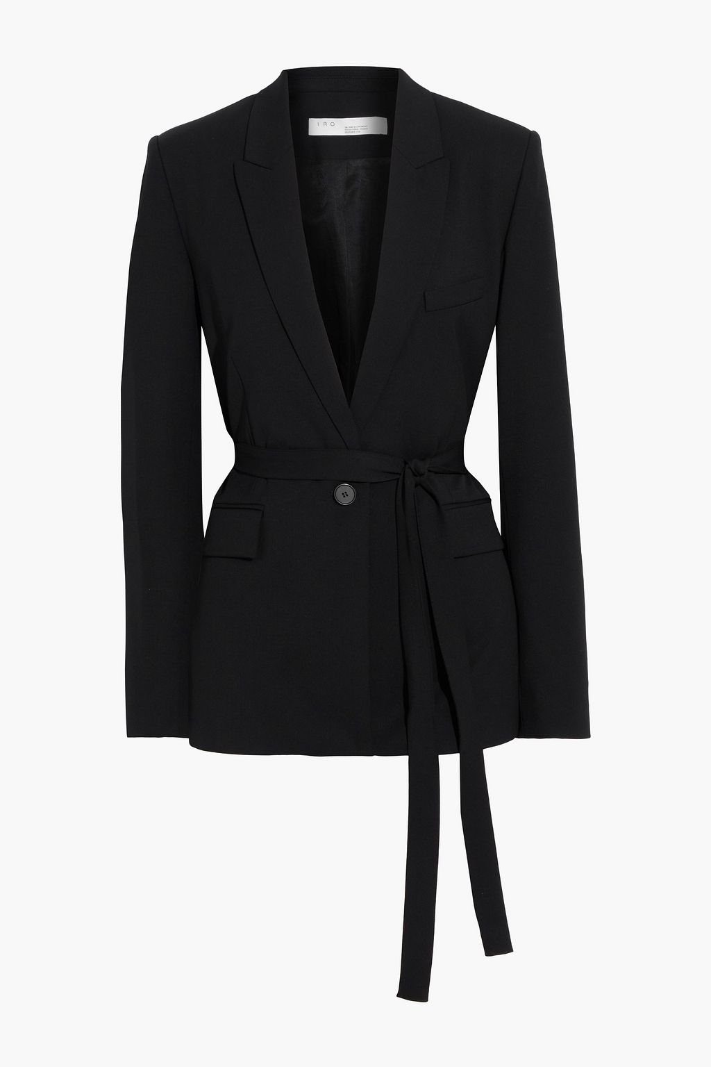 IRO Better belted wool-blend crepe blazer | THE OUTNET