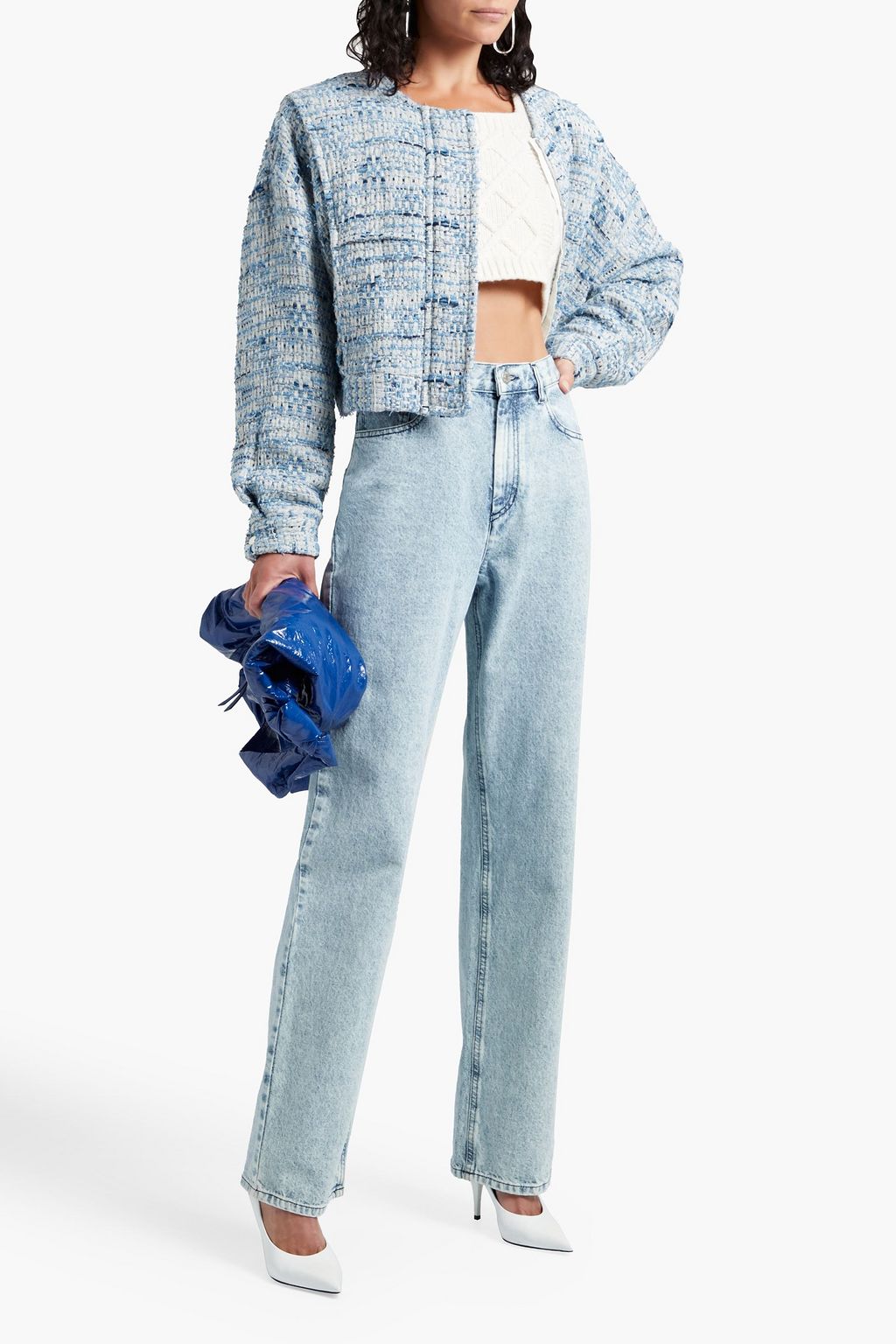 IRO Jengo cropped cotton-blend tweed jacket